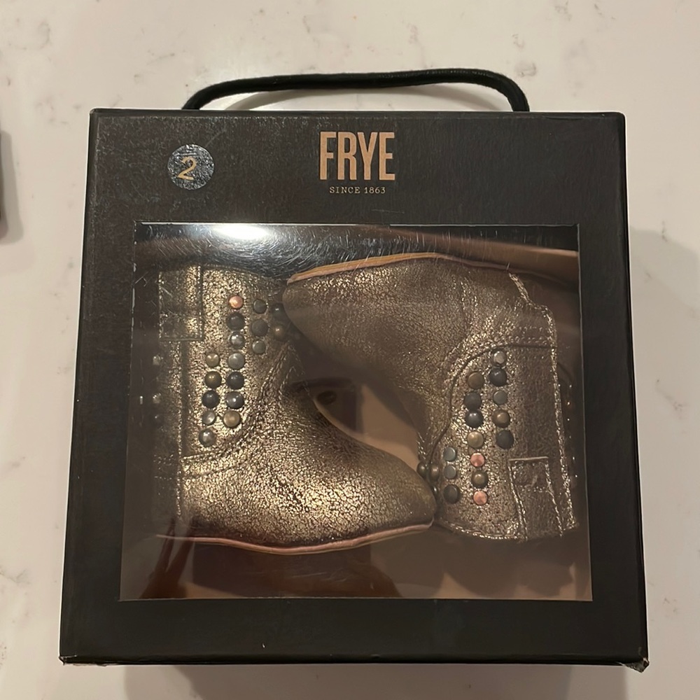 Studded Frye baby boots